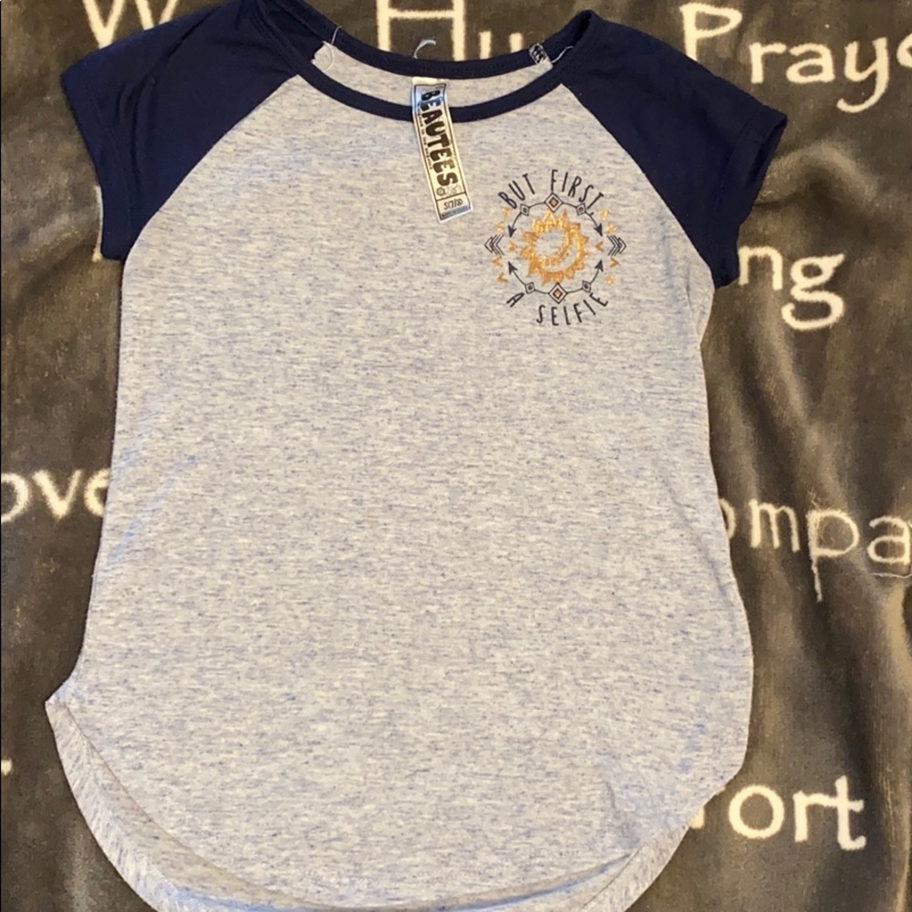 Navy Blue & gold T-shirt